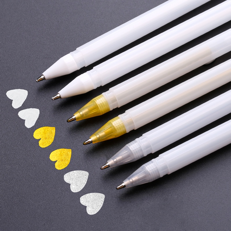 3pcs 0.8mm White Gel Ink Marker Pen Professional Writing Drawing