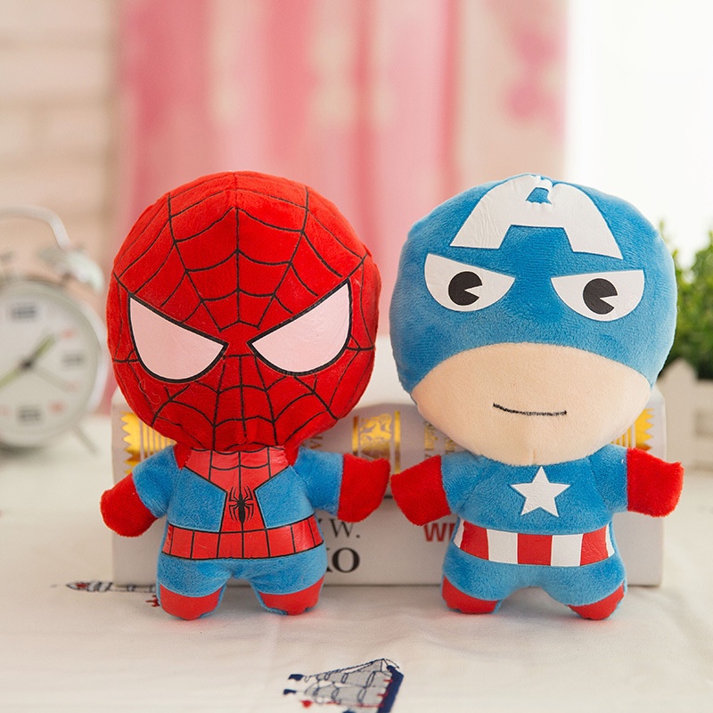 Avengers Plush Doll Q Version Doll Anime Hero Spiderman Iron Man