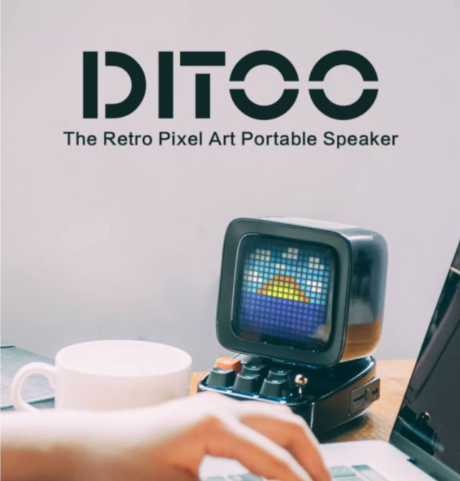 Divoom Ditoo-Plus Pixel Art Wireless Speaker Portable Mini Computer ...