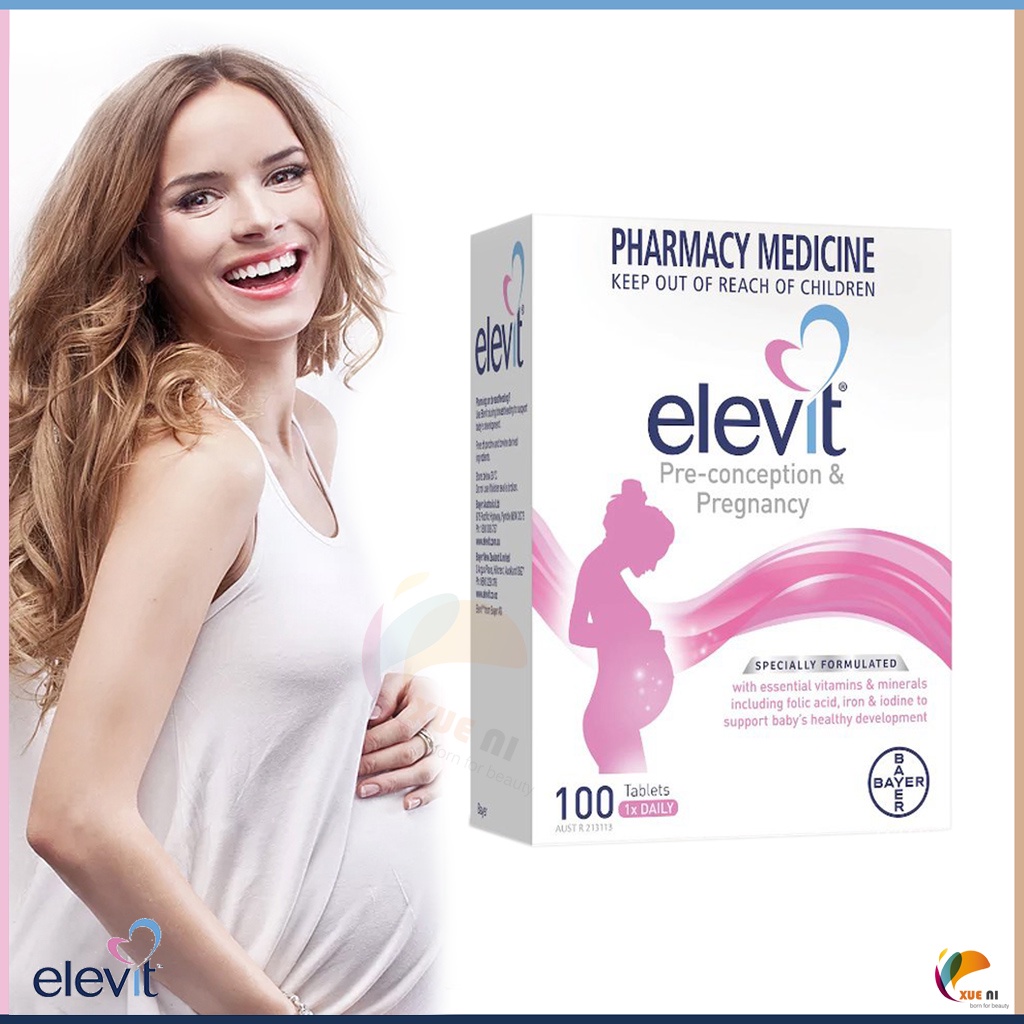 Authentic Elevit Pregnancy Multivitamin 100 Tablets Shopee Singapore
