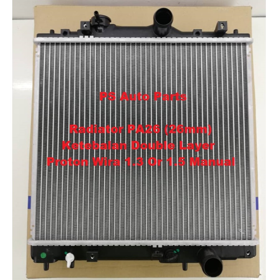 Radiator Proton Wira 1.3 Manual Tangki Air Kereta Ketebalan Double PA26 ...