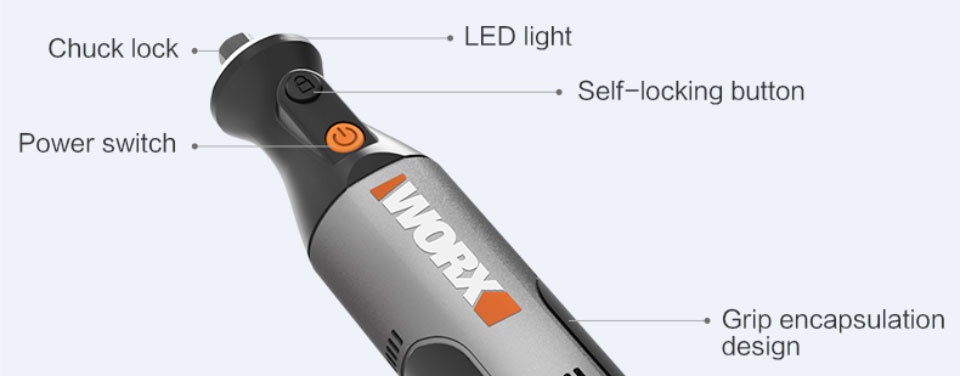 Utensile Rotativo Cordless WORX WX106 8V - Con 23 Accessori, USB Ricaricabile, Per Lavori Di Precisione - Foto 2