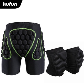 Ski Fart Pad Adult/child Skating Roller Skating Protective Equipment Suit  Wear Anti-fall Elbow Pads Knee Pads Hip Pants-blue