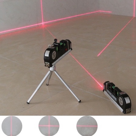 1 PC 4 in 1 Infrared Laser Level Cross Line Laser Tape with 2.5m Measure Tape multifunction laser level tools
