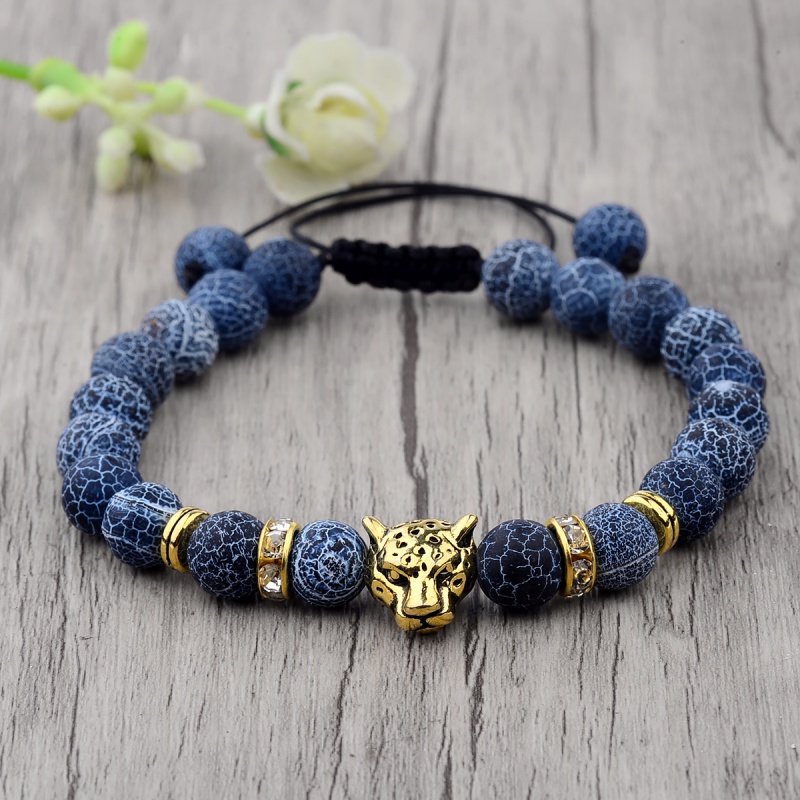 Mens blue deals beaded bracelets