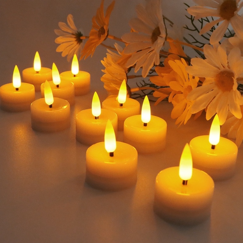 1Pc Battery Operated LED Tea Lights Candles Flameless Flickering Warm ...