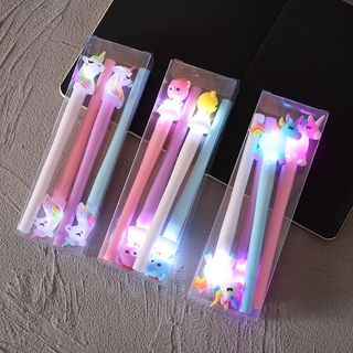 20/10 Pcs Set Kawaii Unicorn Flamingo Gel Pen Cartoon Cute pens for Writing  Stationery Girls Gifts Learning school Office pens