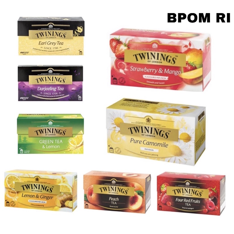 Twinings Four Red Fruits - Pure Camomile - Lemon Ginger - Green Tea ...