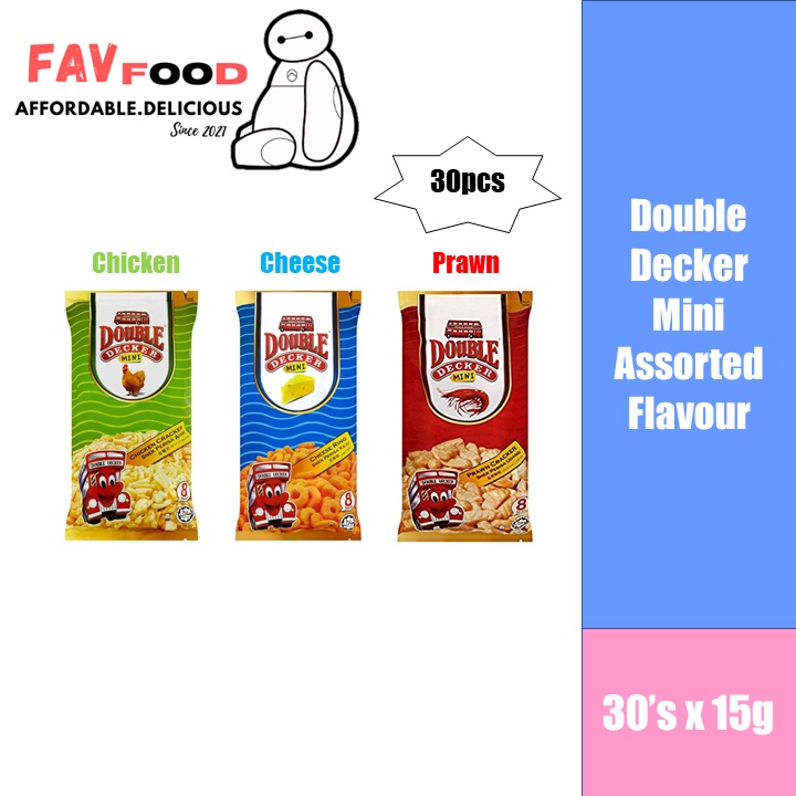 [HALAL] DOUBLE DECKERS MINI ASSORTED FLAVOUR 30's x 15g [Ready Stock