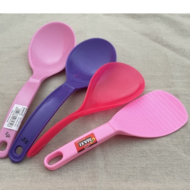 Various Rainbow Plastic Rice Ladles Maxi Sanata LS | Shopee Singapore