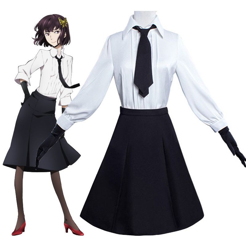 Anime Cos Bungo Stray Dogs Akiko Yosano Cosplay Costume Uniform Full ...