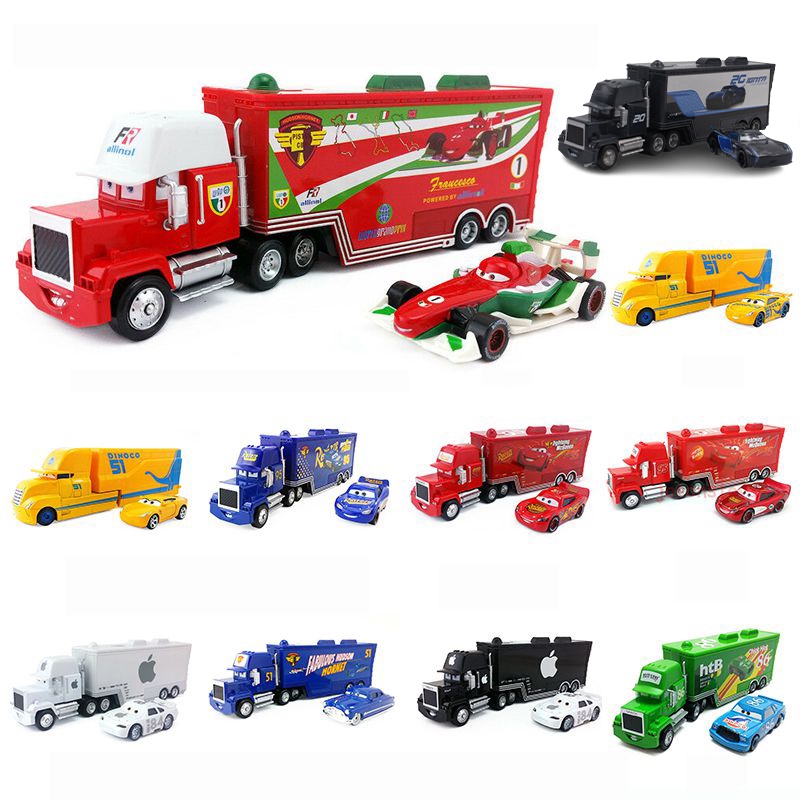 Hexagon Pixar Cars Castle Tent Kids Toy Set With Mack Lightning Mcqueen ...