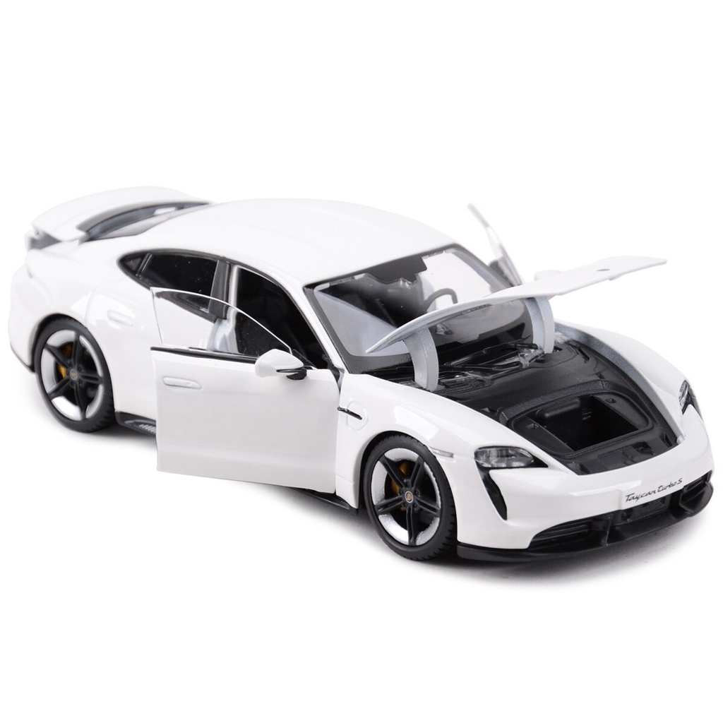 Bburago 1:24 Porsche Taycan Turbo S Blue Sports Car Static Die