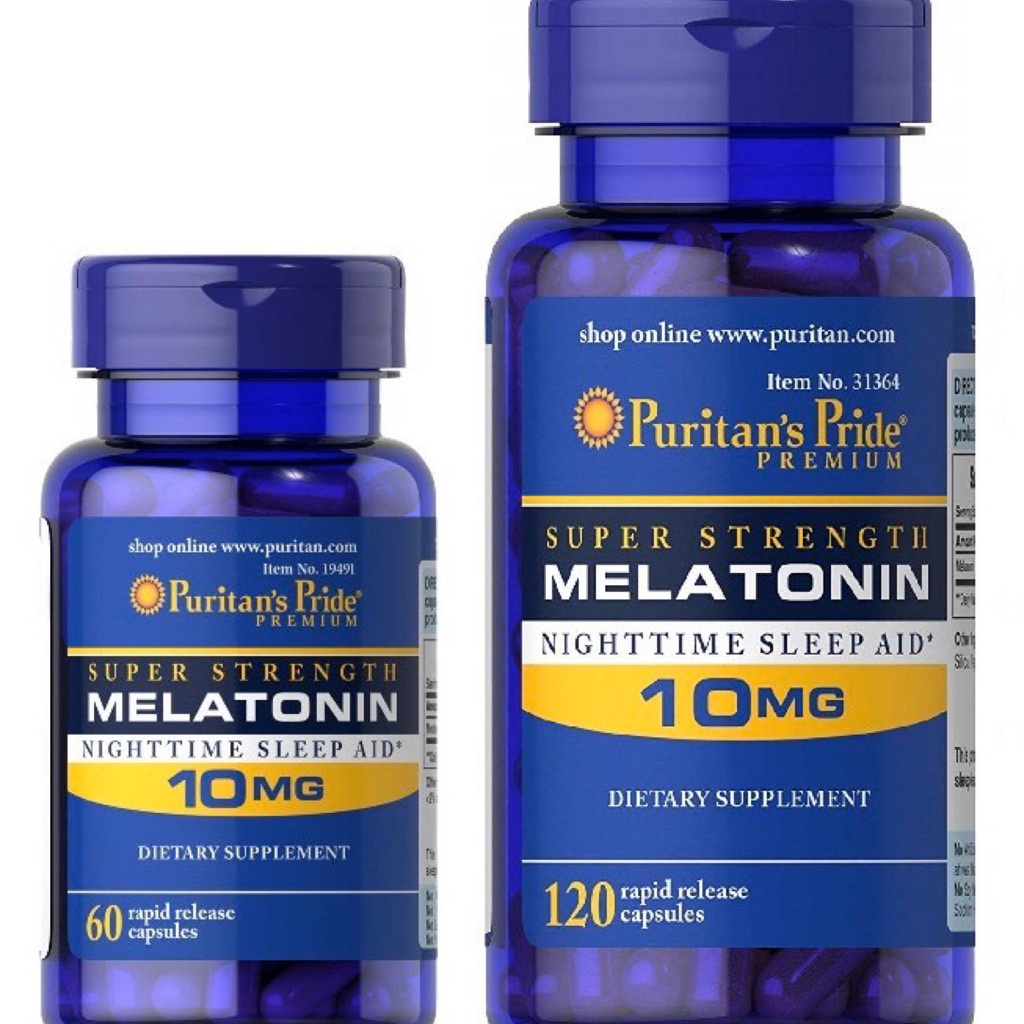 [re Stock] Puritans Pride Melatonin 10 Mg Super Strength Rapid