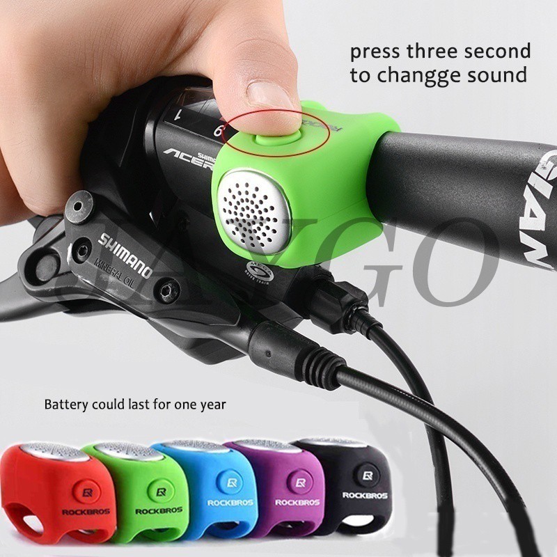 ROCKBROS Electric Bell 3 Mode Bicycle Horn Waterproof Mountain Bike