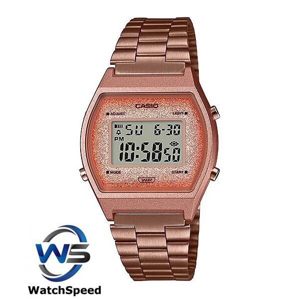 Casio B640WCG 5D Digital Fashion Vintage Rose Gold Ladies Watch Shopee Singapore