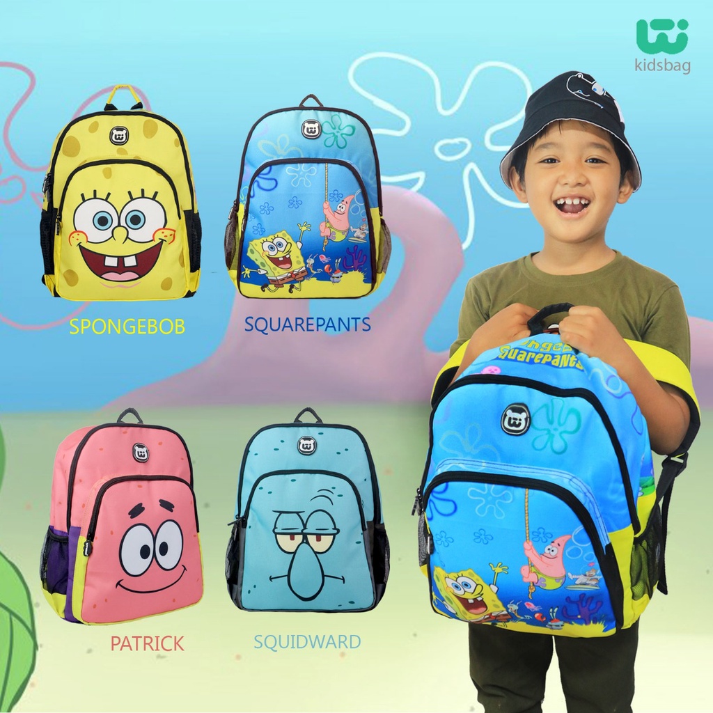 Zaino SpongeBob SquarePants Con Personaggi Patrick Squiddi – Scomparto Per Laptop E Tasche - 2