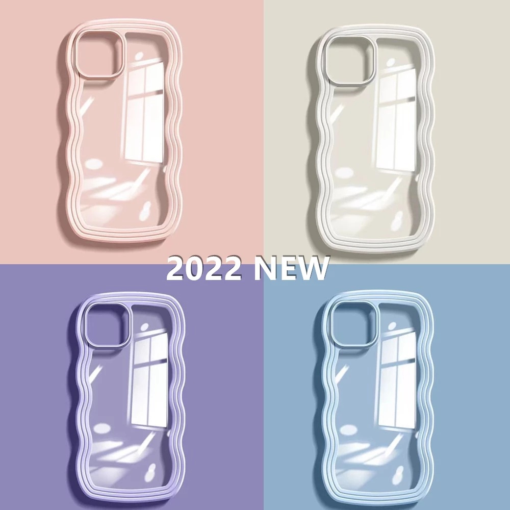 [Cream Side] Pure Color Transaparent 2 in 1 Shockproof iPhone Case for ...