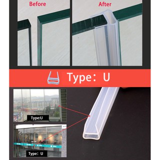 5m Shower Soundproof Rubber Seal Strip Silicone Sliding Window Seal Door  Weather Strips F/U/h/Corner for Bathroom Frameless Glass