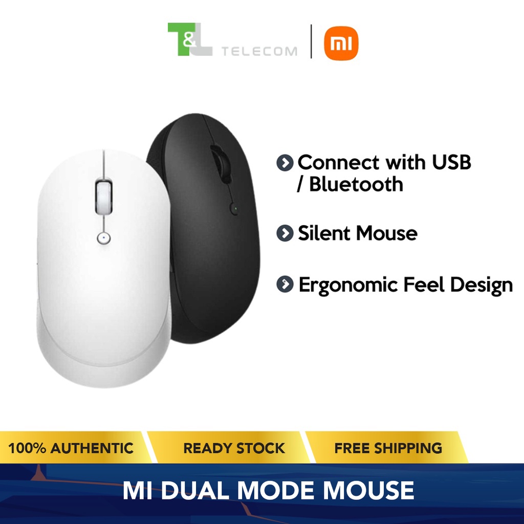 Xiaomi Mi Dual Mode Wireless Mouse Silent Edition - Official Global Set /  Compatible with Windows iOS Android | Shopee Singapore