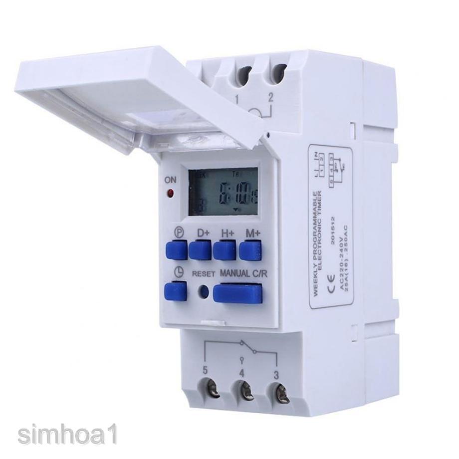 Din Rail Digital Weekly Timer 12V DC Input 7 Days Programmable 24hrs MINI  TIMER SWITCH Time Relay Output Load High Power 30A - AliExpress