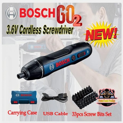 BOSCH GO 2 3.6V CORDLESS SCREWDRIVER [COMES WITH 33 PCS ACCESSORIES]