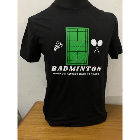(SG LOCAL SELLER) BADMINTON GRAPHIC TEE T SHIRT WORLDS FASTEST RACKET ...