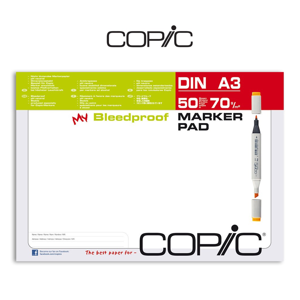 A3 Copic Marker Pad Bleedproof 50 Sheets 70gsm | Shopee Singapore