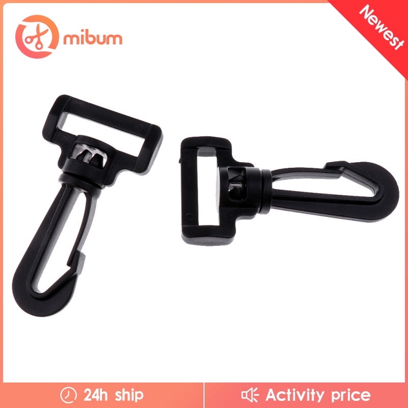 [🆕MIBUM10] 10 Pieces Black Plastic Swivel Rotary Snap Hook Buckles