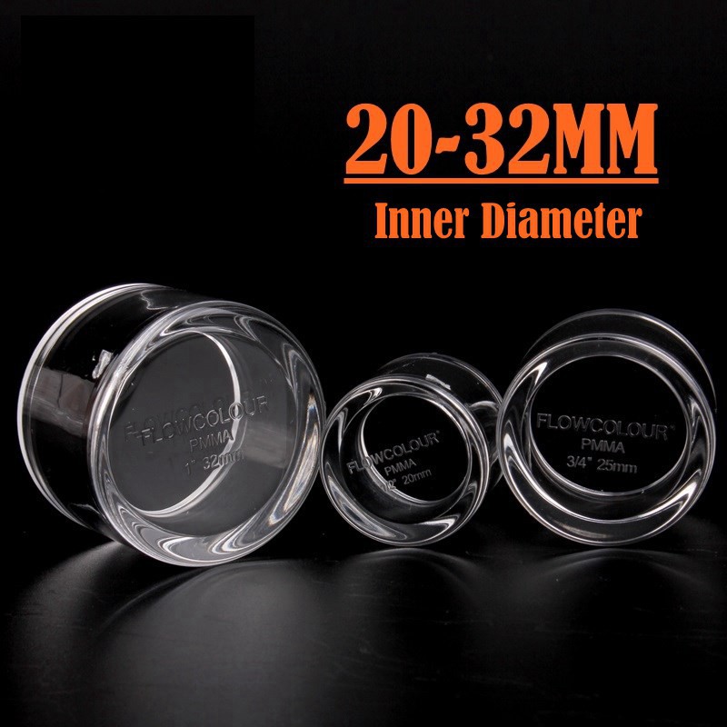2Pcs Acrylic Pipe Cap Tranparent End Cap invisible Aquarium Fittings ...