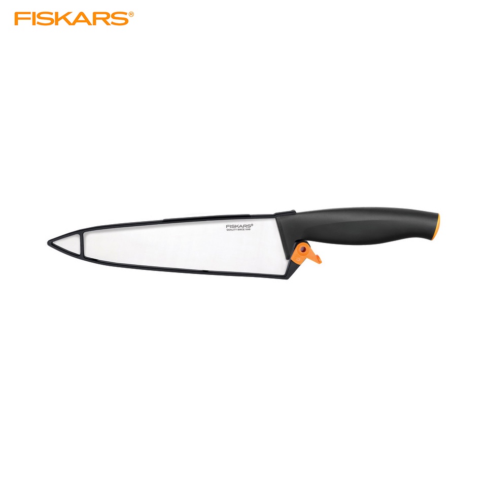 Fiskars Functional Form Large Cook's Knife with Blade Protector (20cm ...