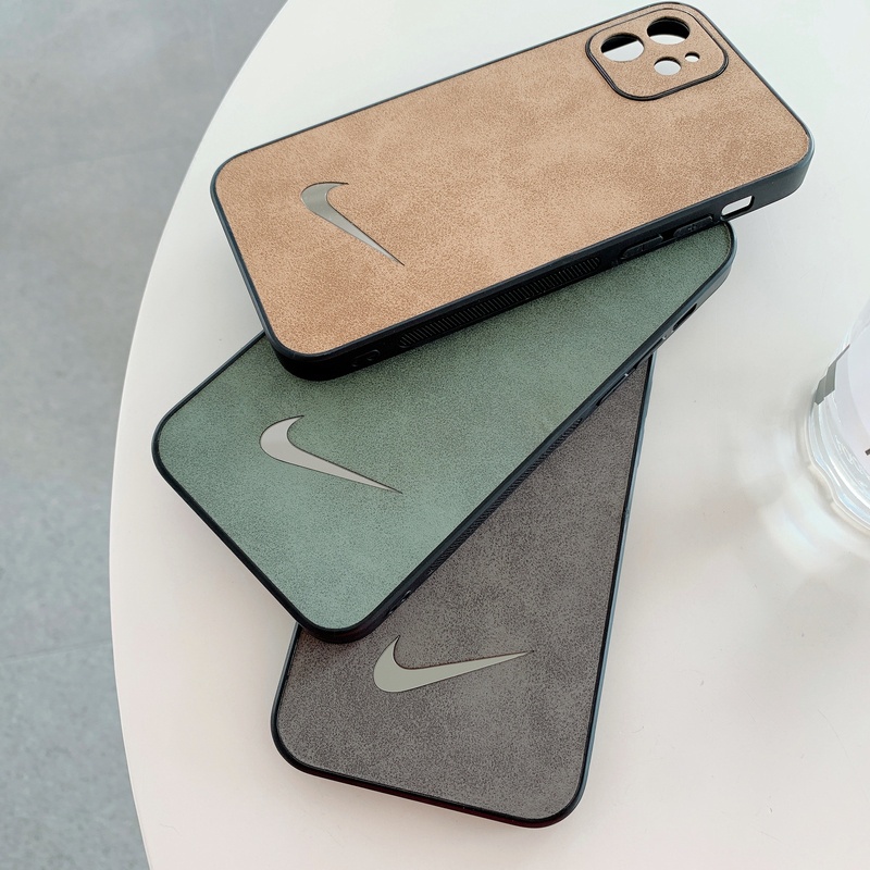 Nike Mirror  Leather Case Iphone 13 Pro Max 12 promax IPhone 11 Pro Max X Xs Max XR 7 8 Plus for Camera Protection Anti-Scratch Case
