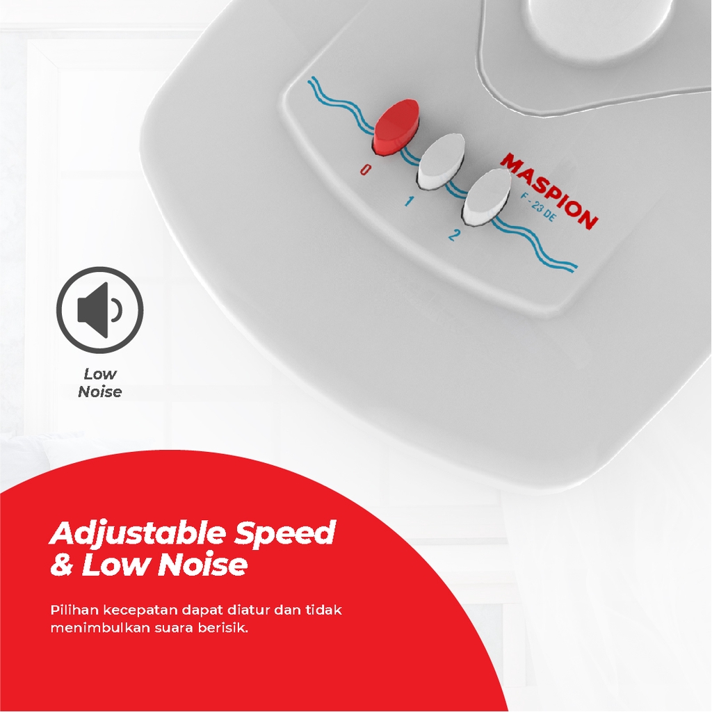 Maspion Kipas Angin Meja Desk Fan 9 Inch F-23 DE - Gambar 4