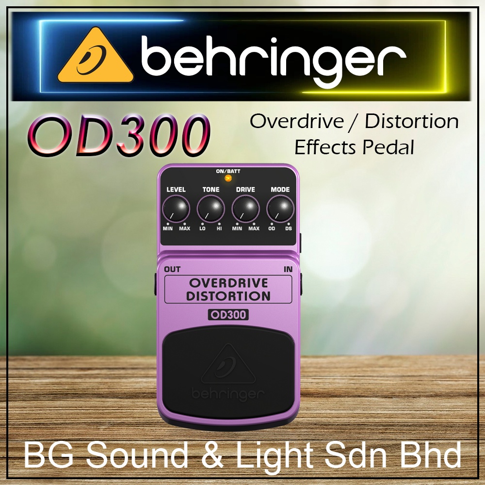 Behringer OD300 Overdrive / Distortion Effects Pedal (OD-300 / OD 300 ...