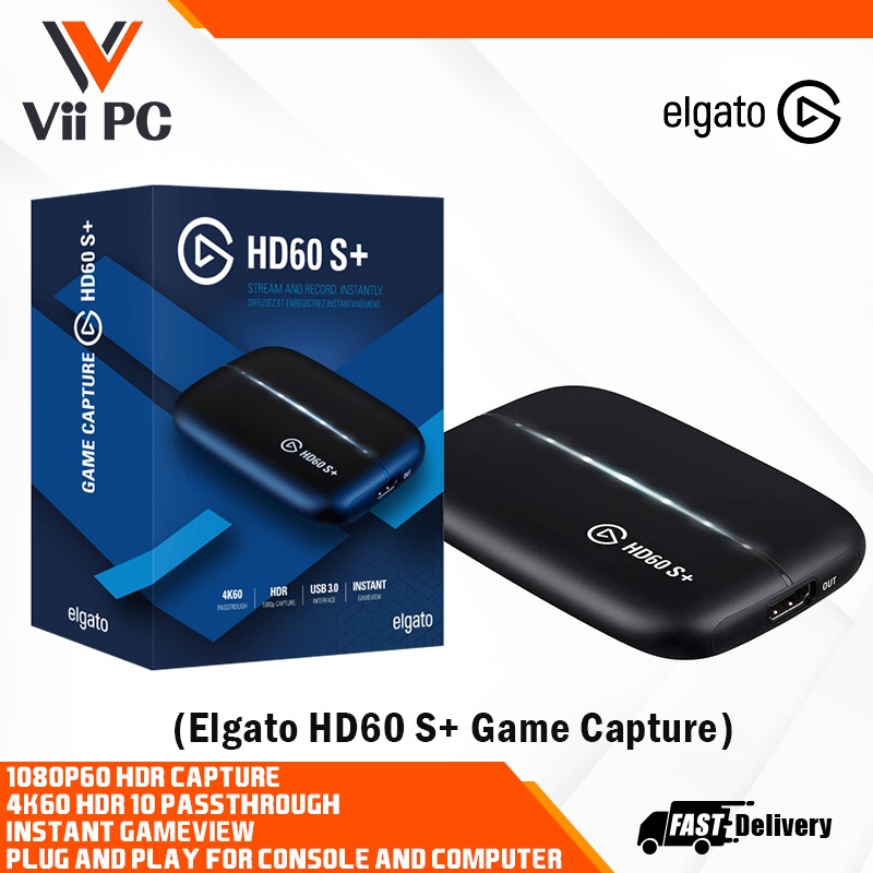 Elgato Game Capture HD60 S+ 1080p60 / 4K60 HDR10 Game Stream