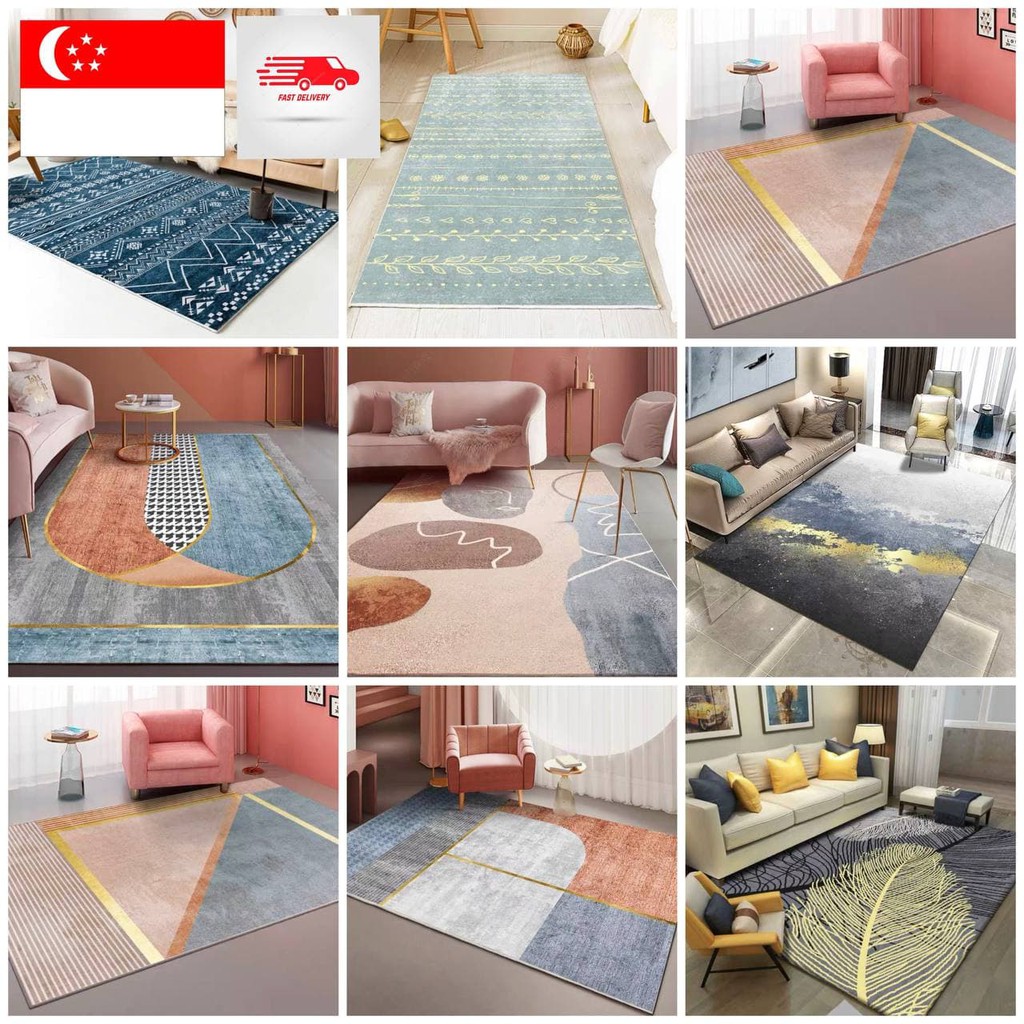 SINGAPORE FAST DELIVERY Polyester Modern Carpet Rugs Living room Living