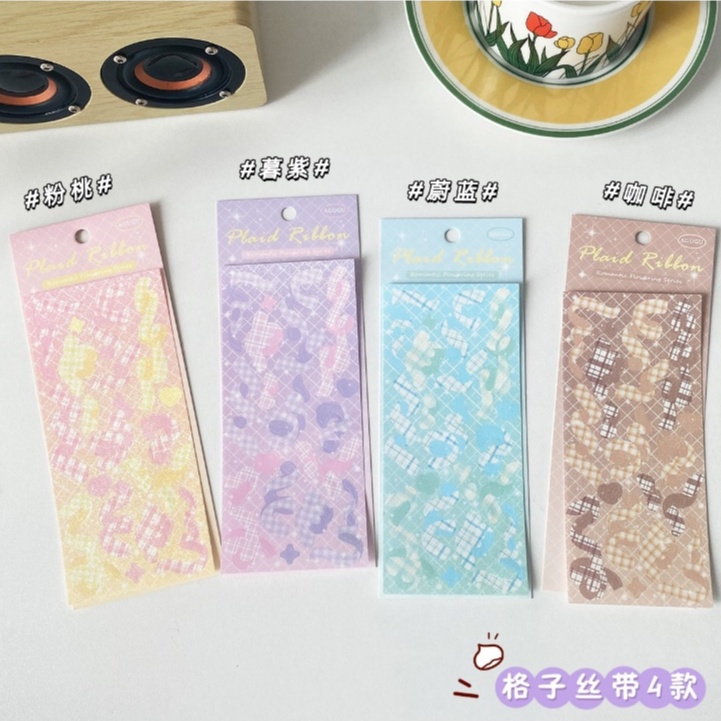 ROMANTIC FLOWERING SERIES PLAID RIBBON CONFETTI TOPLOADER HOLOGRAPHIC ...