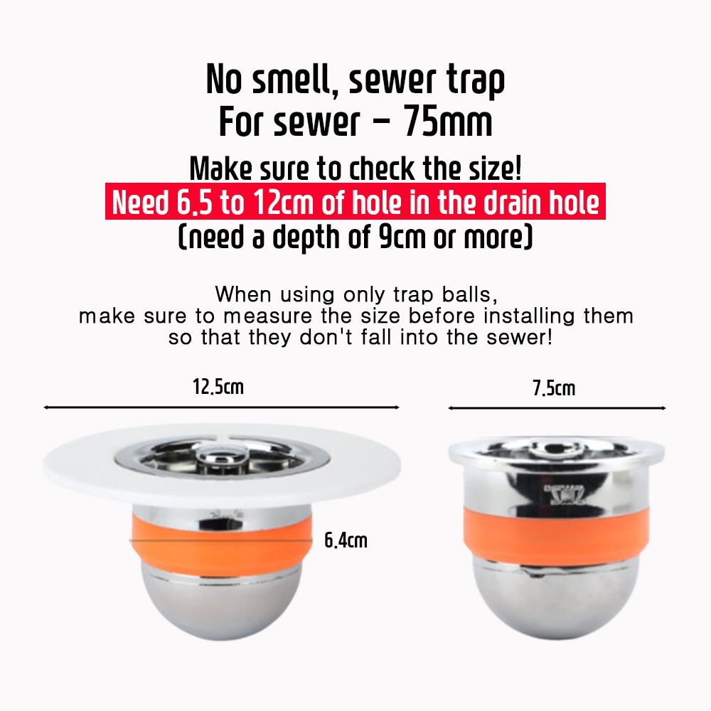[Zero smell]Sewer trap/drain odor block/sewer anti smell/drain trap