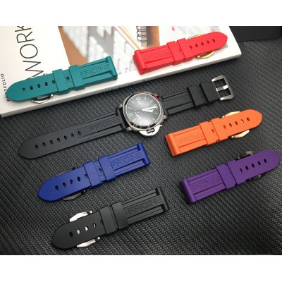 Red Blue Purple Orange Black Green 24mm Imported Soft Rubber Watch