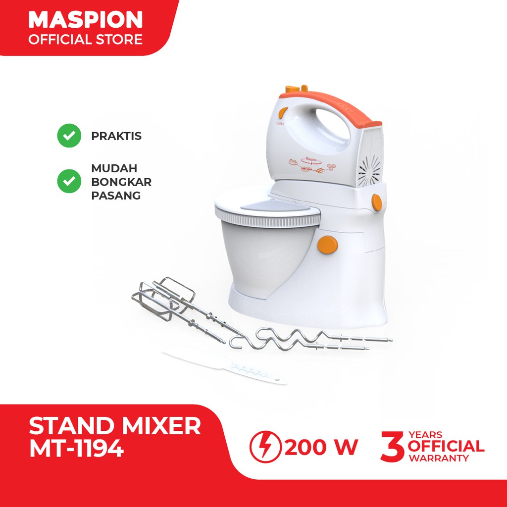 Maspion Stand Mixer Kapasitas 3 Liter MT-1194 - Gambar 4
