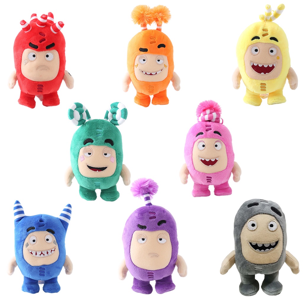 Oddbods 24cm Cuddly Stuffed Plush Doll Newt Bubbles Pogo Zee Jeff Fuse ...