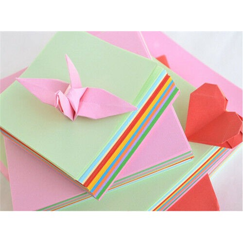 Origami Paper 50 Sheets Double Sided Coloured Craft Square Assorted