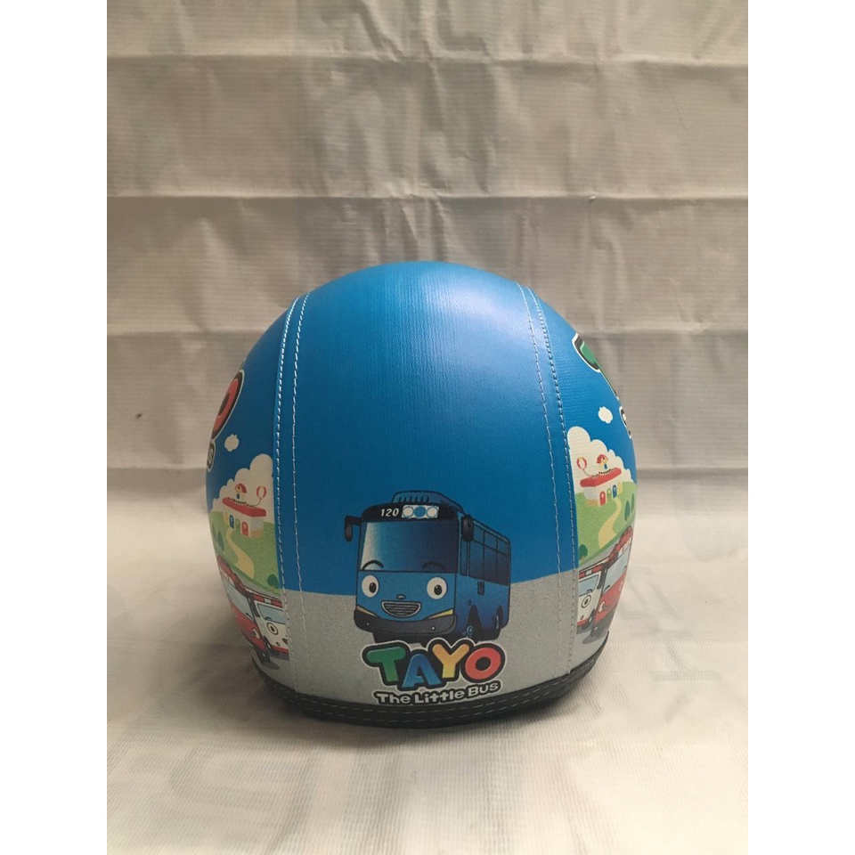 Helm Bogo/helm Anak SNI full kulit motif mobil bus lucu(3-6 thn) free kaca - Gambar 3