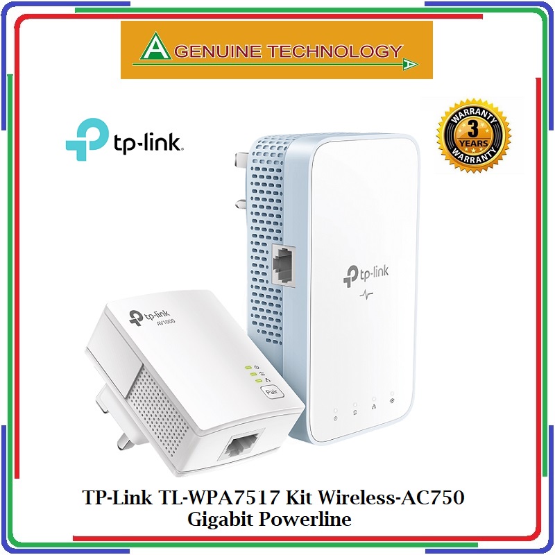 TP-Link TL-WPA7517 AV1000 Gigabit Powerline & AC750 Dual Band Wi-Fi Kit