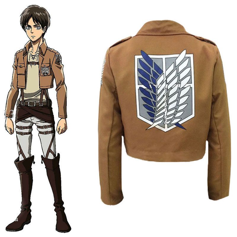 Hot Topic Attack On Titan Cosplay Denim Ripped Jacket Shingeki No