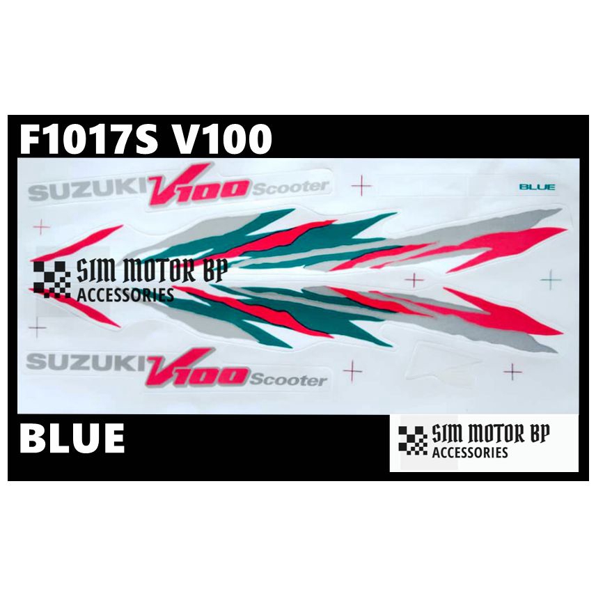 F1017S V100 suzuki scooter body sticker/sticker cover set (moritaka ...
