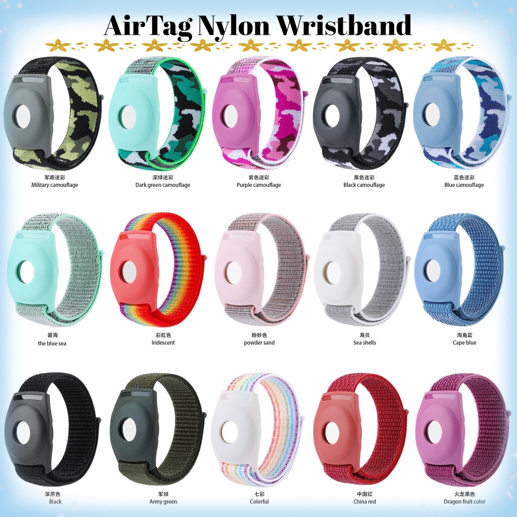 AirTag Bracelet for Kids & Adults, Nylon Airtag Wristband Compatible