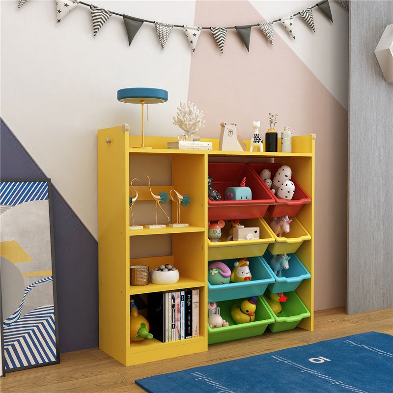 WEILIANG Childrens Toy Rack Storage Rack Baby Bookshelf Kindergarten ...