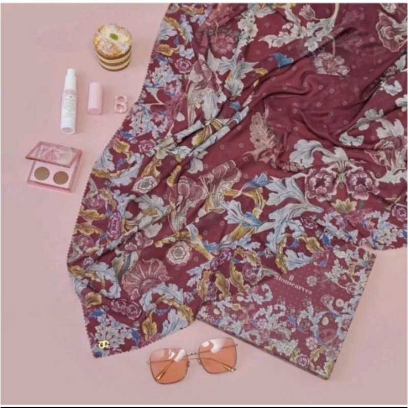Royale series maroon XL buttonscarves | Shopee Singapore