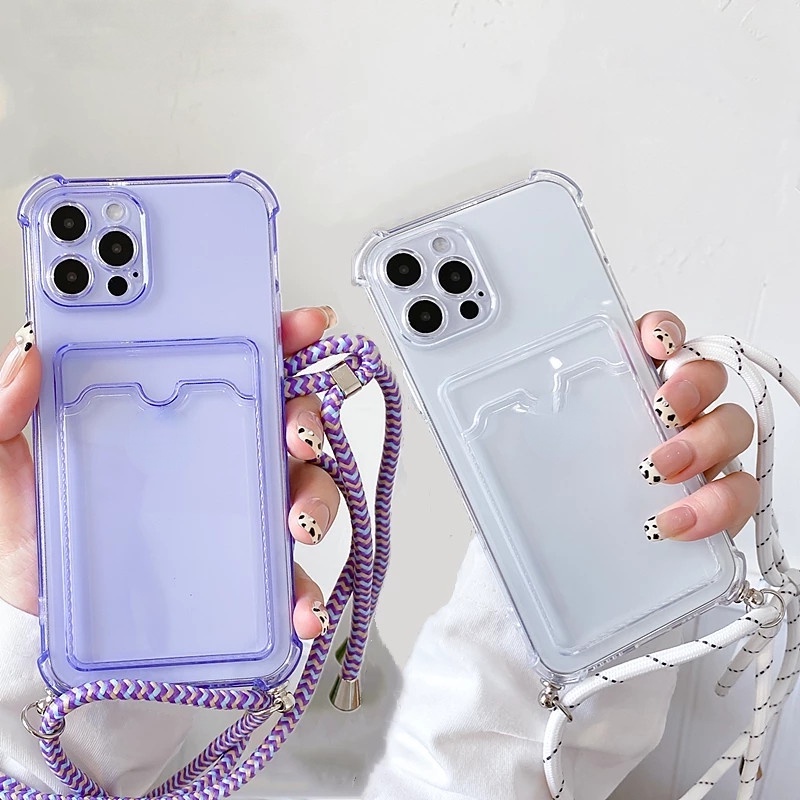 Coque IPhone Porte-Cartes – Compatible Modèles 7 à 16 – Polycarbonate Anti-Choc – Gris